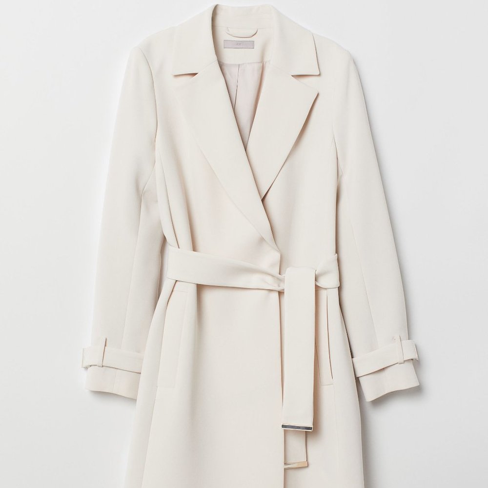 H&M Knee-Length Coat Light Beige